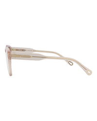 Chloé Womens Square/Rectangle NUDE NUDE TRANSPARENT Fashion Designer Eyewear