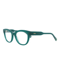 Chloé Chloé Womens Round/Oval Green Green Transparent Fashion Designer Eyewear