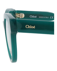 Chloé Chloé Womens Round/Oval Green Green Transparent Fashion Designer Eyewear