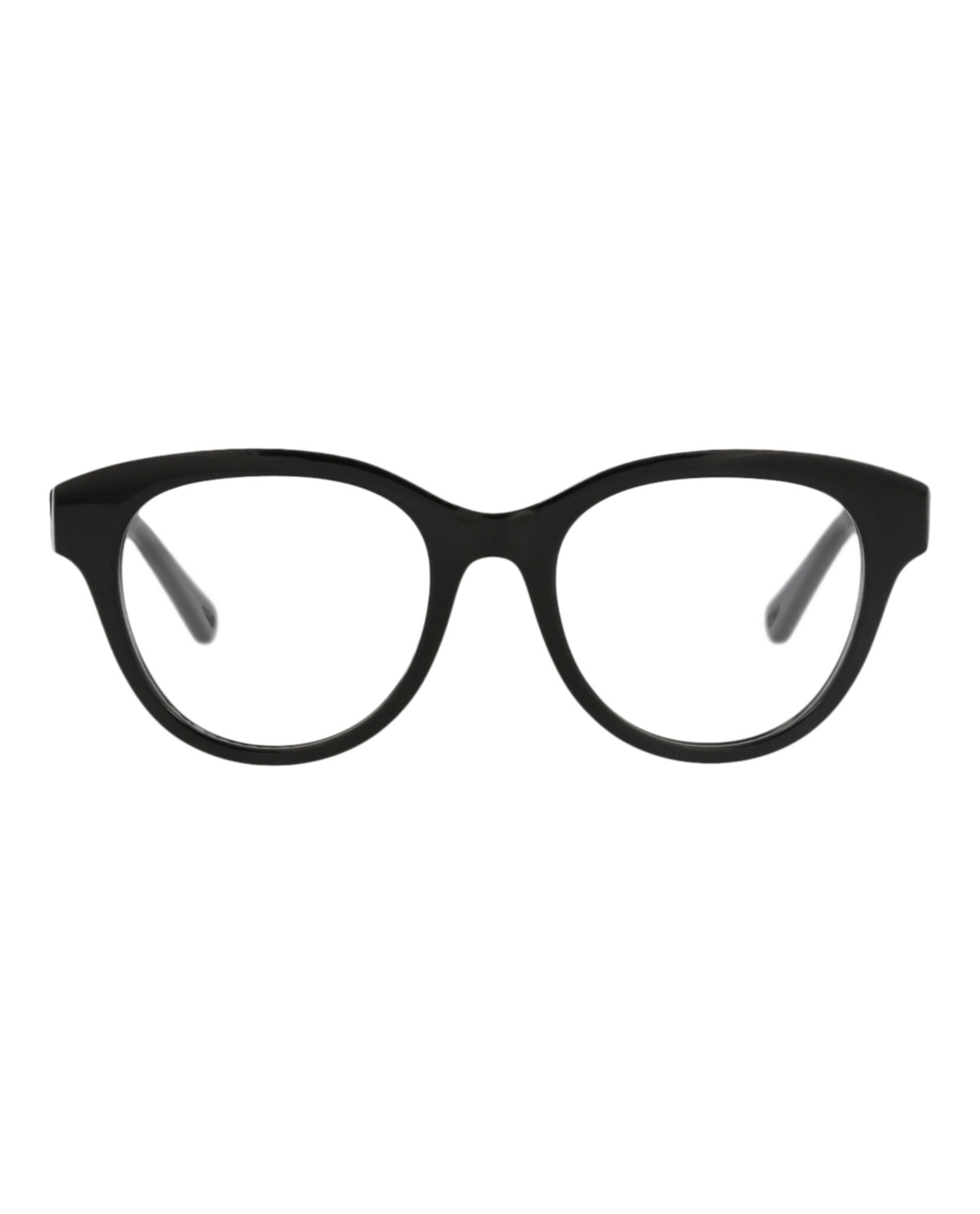 Chloé Womens Round/Oval Black Black Transparent Fashion Designer Eyewear