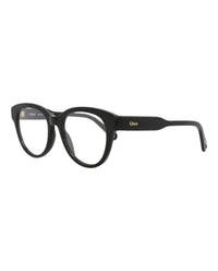 Chloé Womens Round/Oval Black Black Transparent Fashion Designer Eyewear