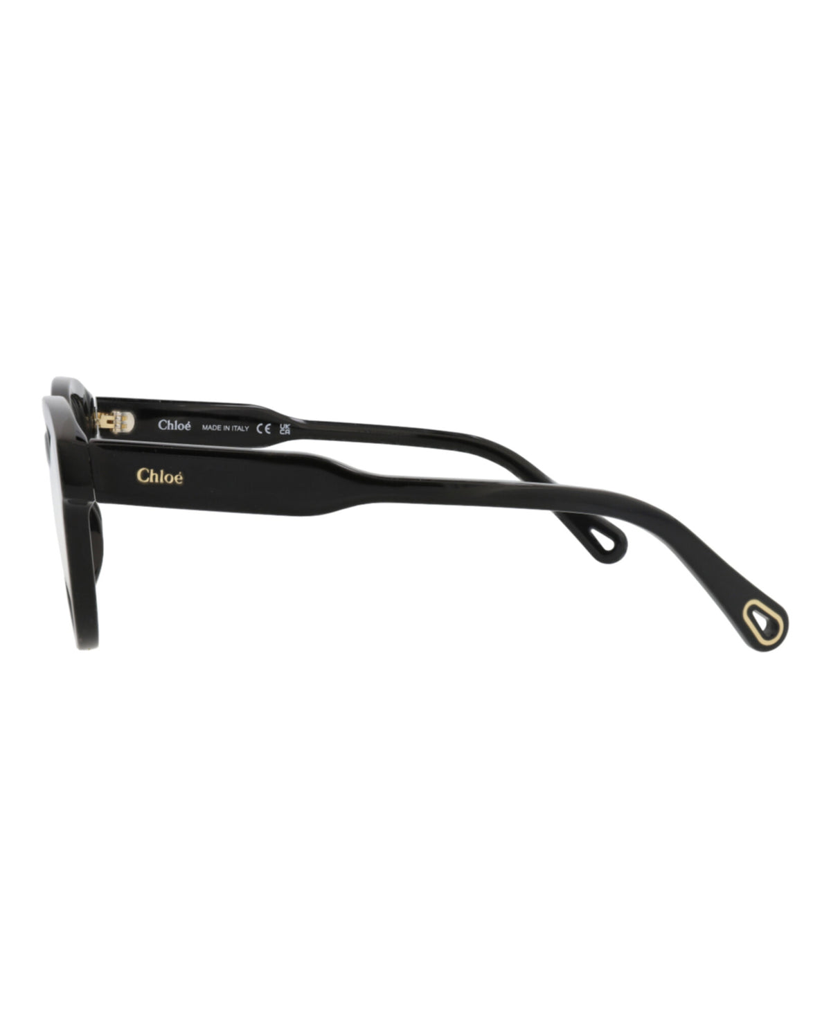 Chloé Womens Round/Oval Black Black Transparent Fashion Designer Eyewear