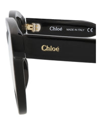 Chloé Womens Round/Oval Black Black Transparent Fashion Designer Eyewear