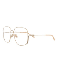 Chloé Chloé Womens Square/Rectangle Gold Gold Transparent Fashion Designer Eyewear