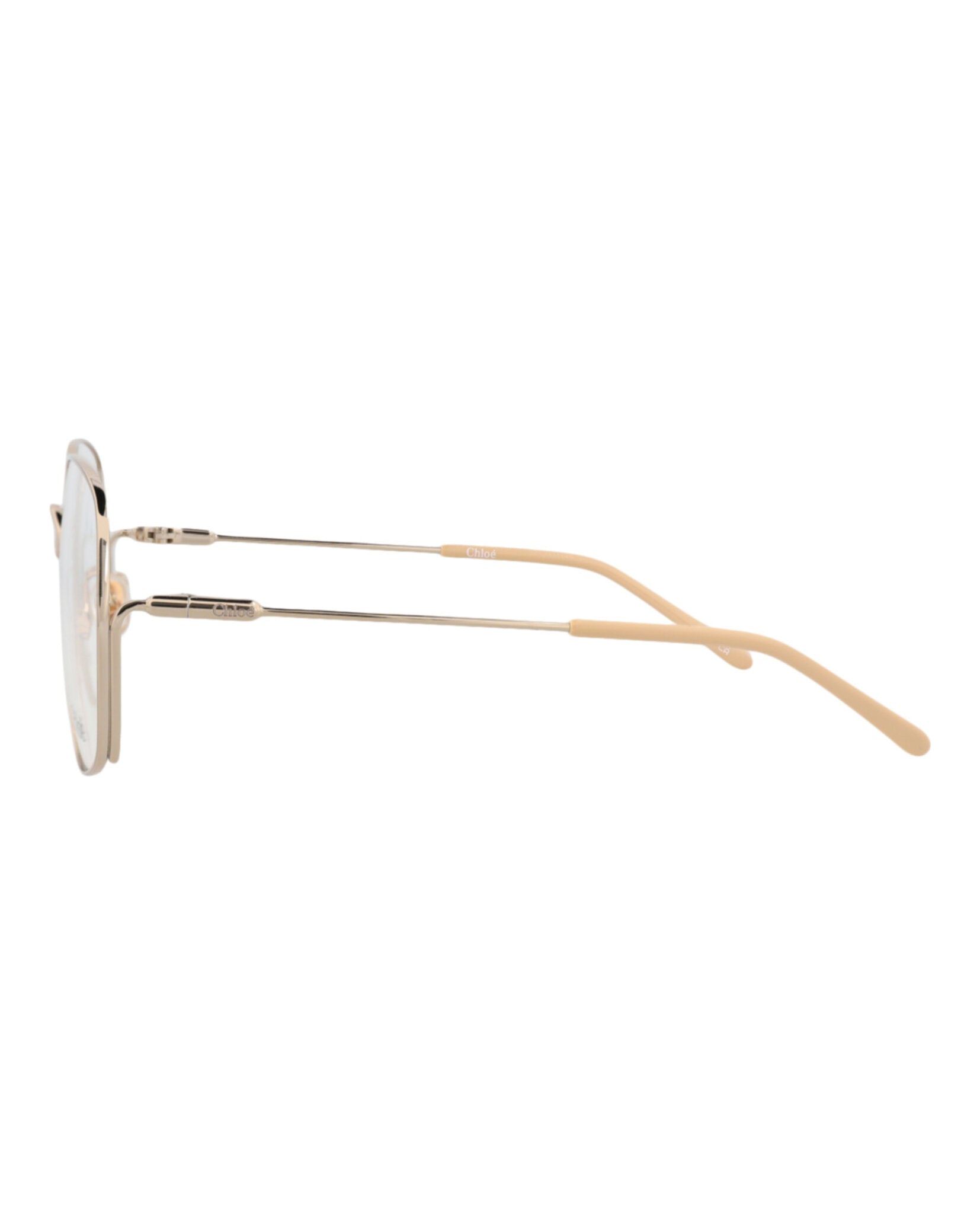 Chloé Chloé Womens Square/Rectangle Gold Gold Transparent Fashion Designer Eyewear