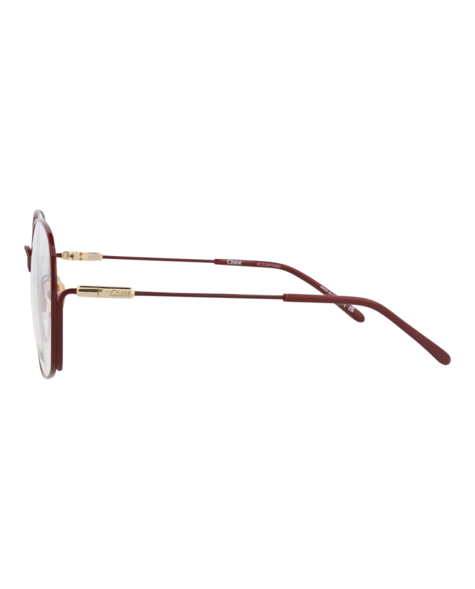 Chloé Chloé Womens Square/Rectangle Burgundy Burgundy Transparent Fashion Designer Eyewear