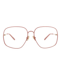 Chloé Chloé Womens Square/Rectangle Pink Pink Transparent Fashion Designer Eyewear
