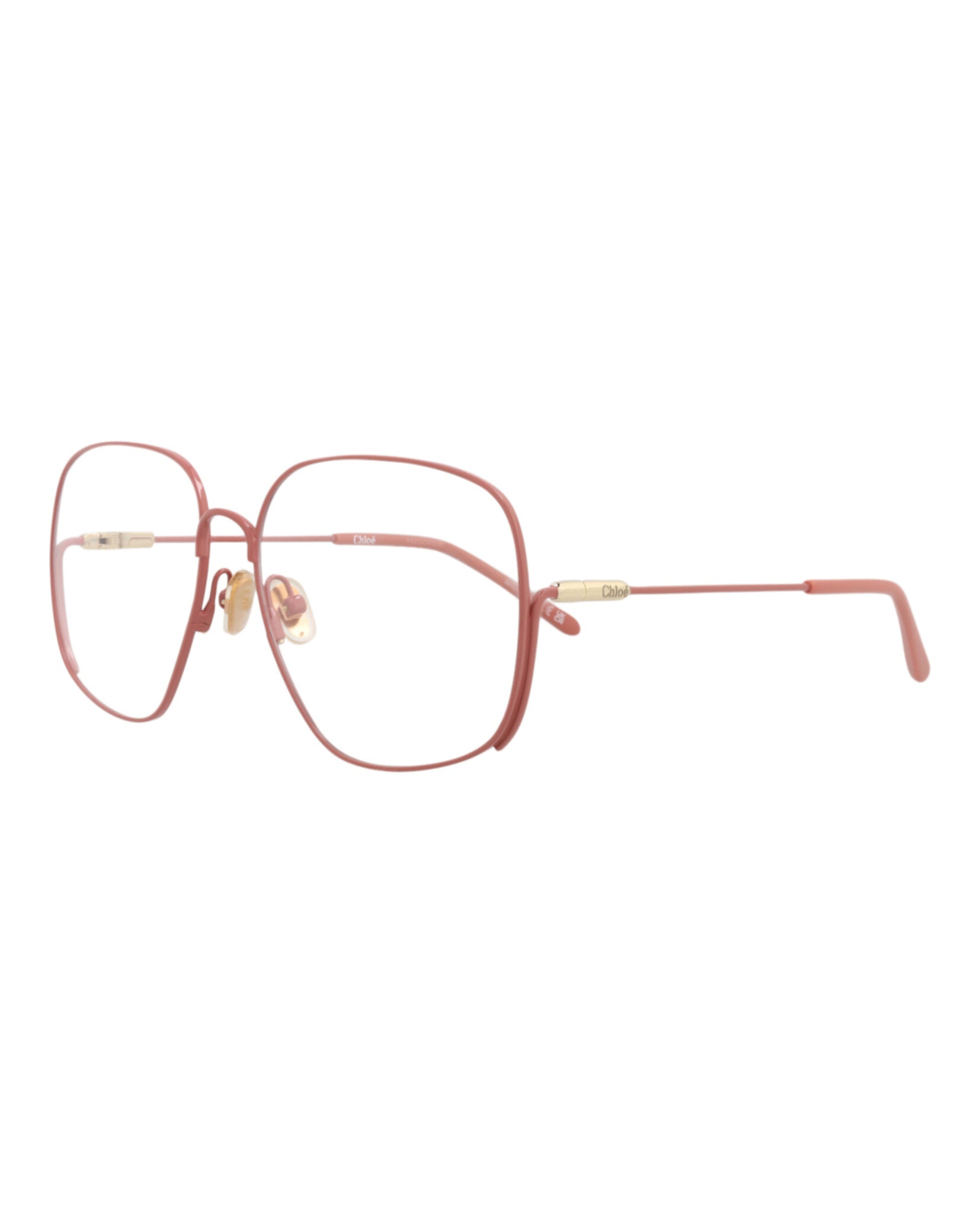 Chloé Chloé Womens Square/Rectangle Pink Pink Transparent Fashion Designer Eyewear