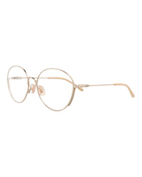 Chloé Chloé Womens Cat Eye Gold Gold Transparent Fashion Designer Eyewear