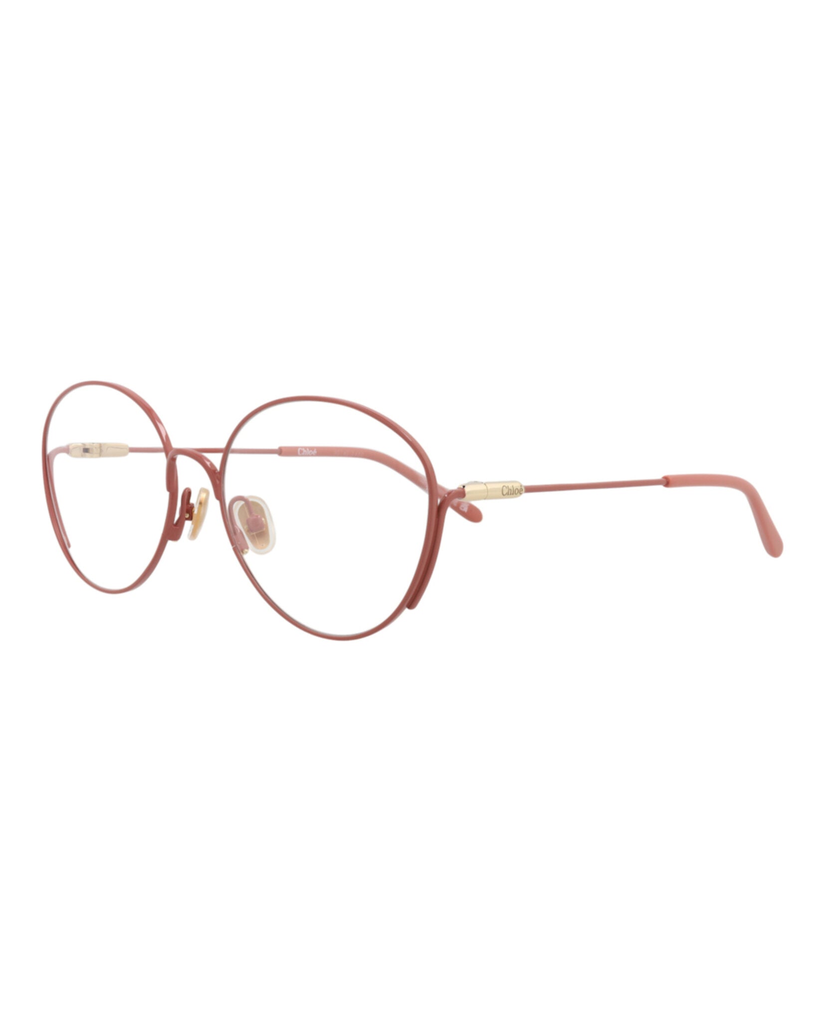 Chloé Chloé Womens Cat Eye Pink Pink Transparent Fashion Designer Eyewear