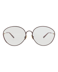 Chloé Womens Cat Eye Burgundy Burgundy Transparent Fashion Designer Eyewear