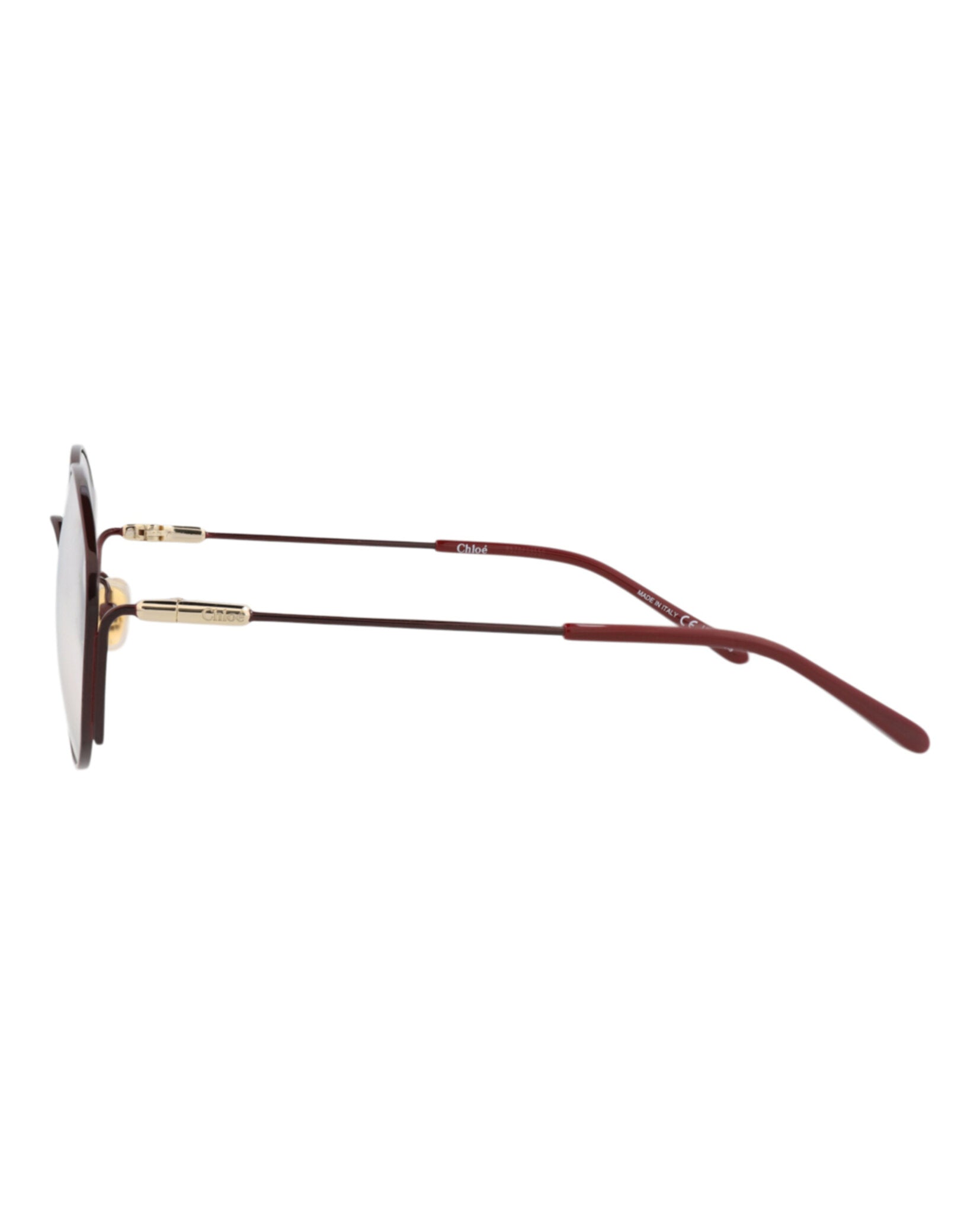 Chloé Womens Cat Eye Burgundy Burgundy Transparent Fashion Designer Eyewear