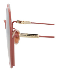 Chloé Womens Round/Oval Pink Pink Brown Fashion Designer Eyewear