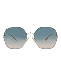 Chloé Womens Round/Oval Gold Gold Green Fashion Designer Eyewear