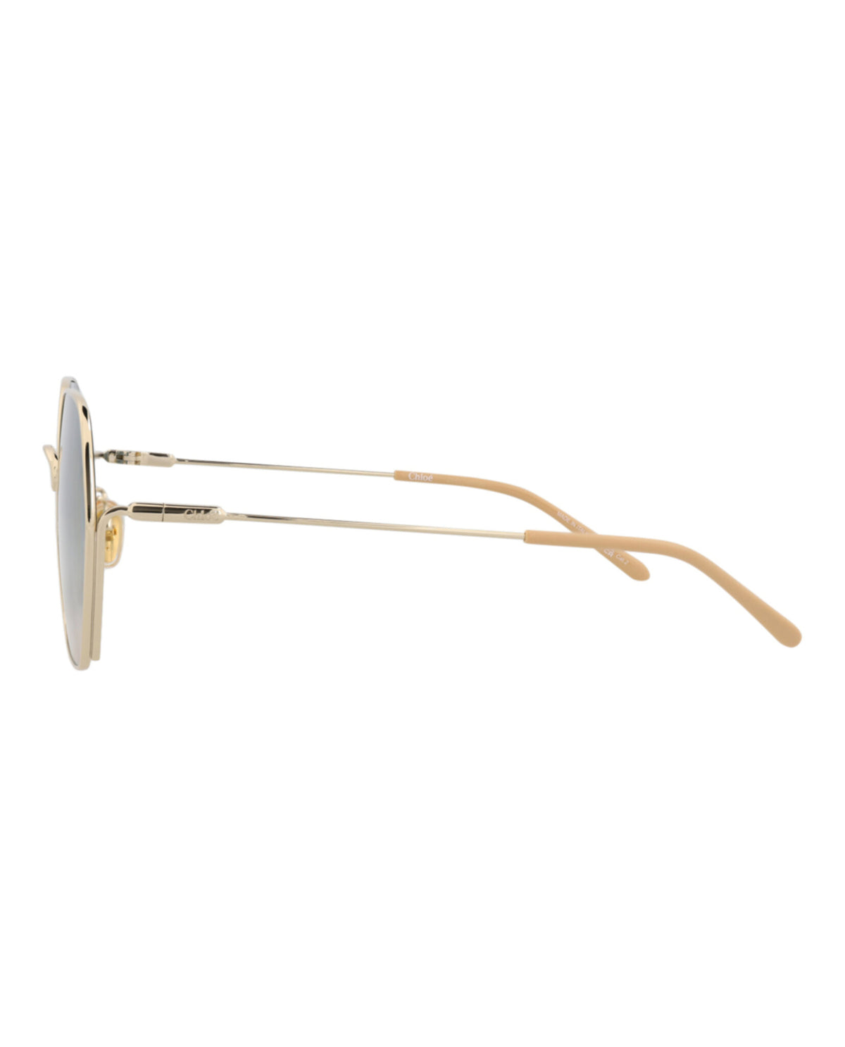 Chloé Womens Round/Oval Gold Gold Green Fashion Designer Eyewear