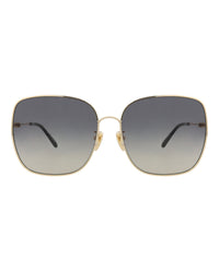 Chloé Chloé Womens Square/Rectangle Gold Gold Grey Fashion Designer Eyewear