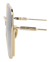 Chloé Chloé Womens Square/Rectangle Gold Gold Grey Fashion Designer Eyewear
