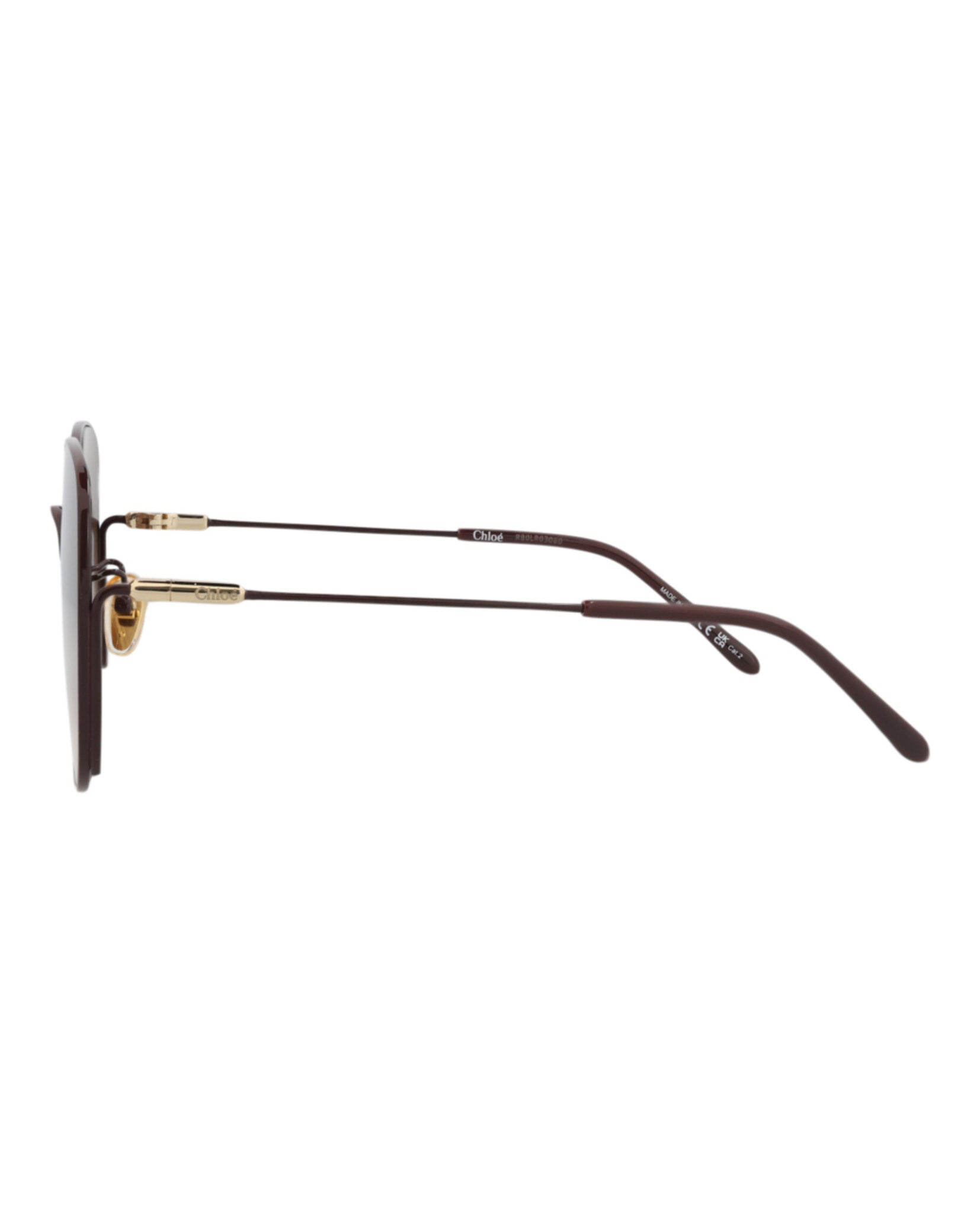 Chloé Womens Square/Rectangle Burgundy Burgundy Brown Fashion Designer Eyewear