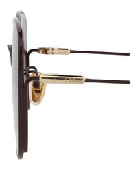 Chloé Womens Square/Rectangle Burgundy Burgundy Brown Fashion Designer Eyewear