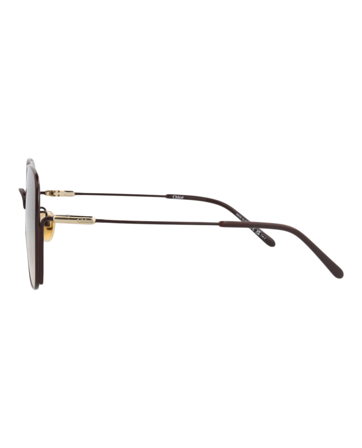 Chloé Chloé Womens Square/Rectangle Burgundy Burgundy Brown Fashion Designer Eyewear