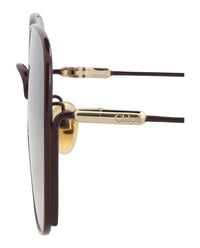 Chloé Chloé Womens Square/Rectangle Burgundy Burgundy Brown Fashion Designer Eyewear