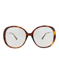 Chloé Womens Round/Oval Havana Gold Transparent Fashion Designer Eyewear