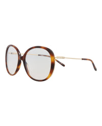 Chloé Womens Round/Oval Havana Gold Transparent Fashion Designer Eyewear
