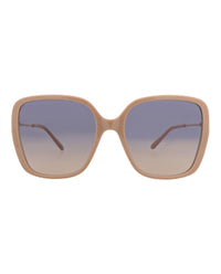 Chloé Womens Square/Rectangle Nude Gold Blue Fashion Designer Eyewear