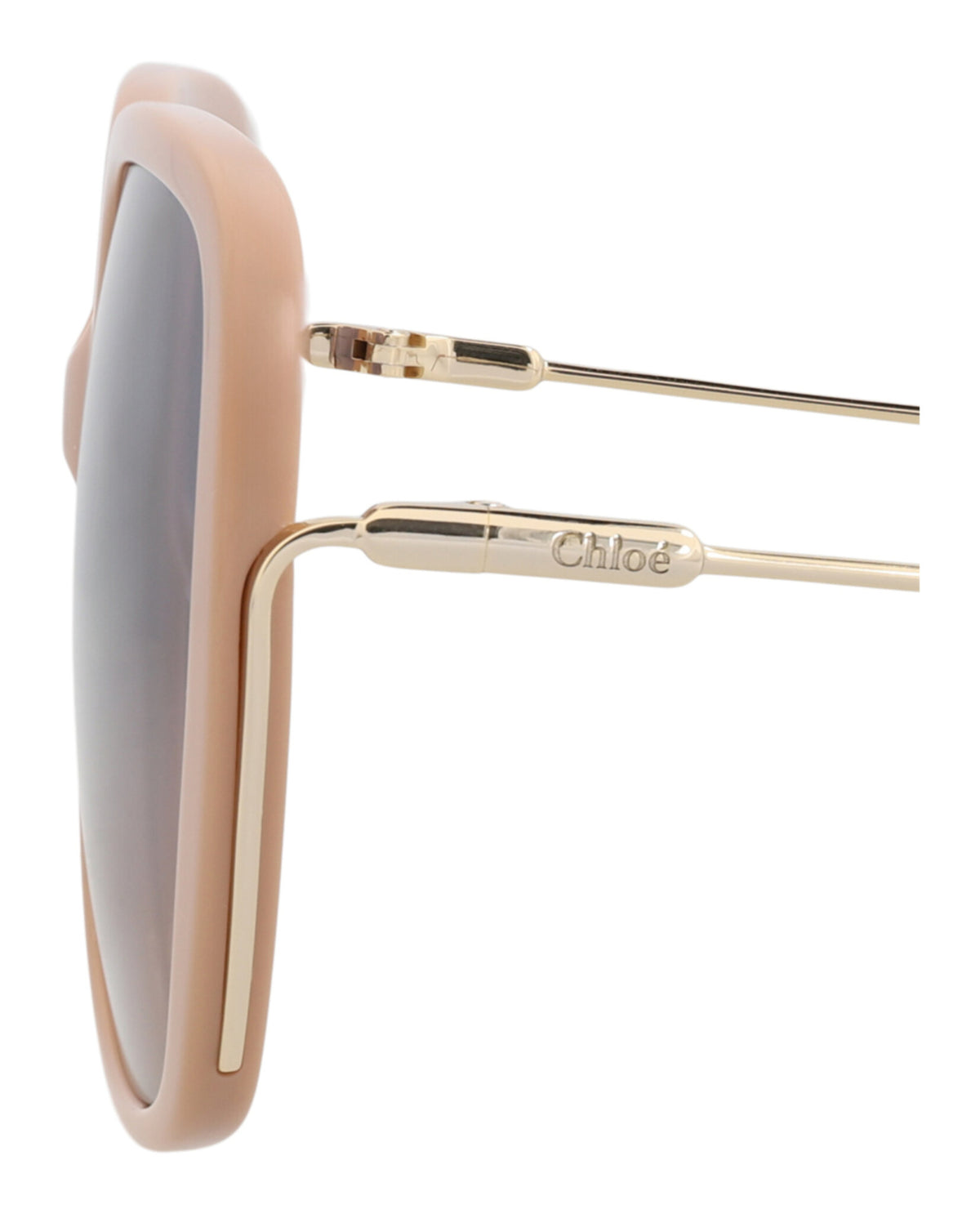 Chloé Womens Square/Rectangle Nude Gold Blue Fashion Designer Eyewear