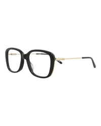 Chloé Chloé Womens Square/Rectangle Black Gold Transparent Fashion Designer Eyewear