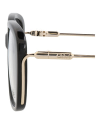 Chloé Chloé Womens Square/Rectangle Black Gold Transparent Fashion Designer Eyewear