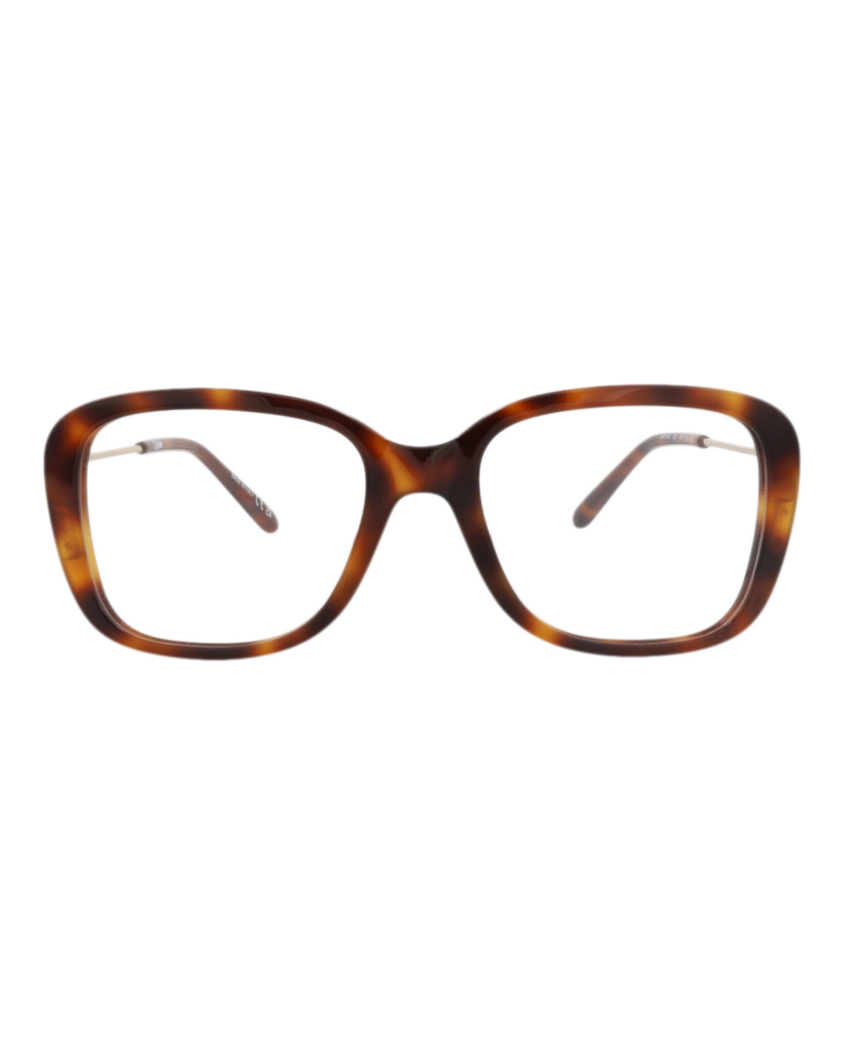 Chloé Chloé Womens Square/Rectangle Havana Gold Transparent Fashion Designer Eyewear