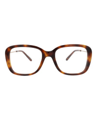 Chloé Chloé Womens Square/Rectangle Havana Gold Transparent Fashion Designer Eyewear