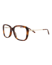 Chloé Chloé Womens Square/Rectangle Havana Gold Transparent Fashion Designer Eyewear