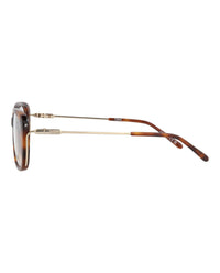 Chloé Chloé Womens Square/Rectangle Havana Gold Transparent Fashion Designer Eyewear
