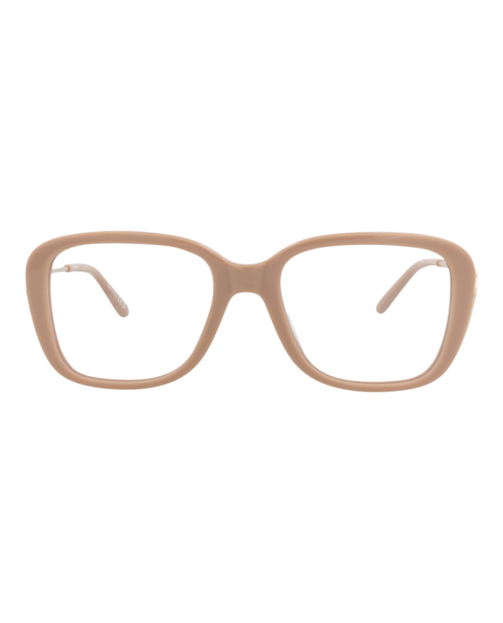 Chloé Chloé Womens Square/Rectangle Nude Gold Transparent Fashion Designer Eyewear
