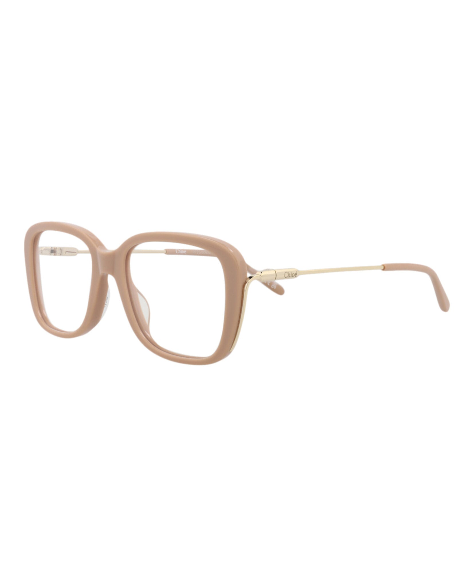 Chloé Chloé Womens Square/Rectangle Nude Gold Transparent Fashion Designer Eyewear
