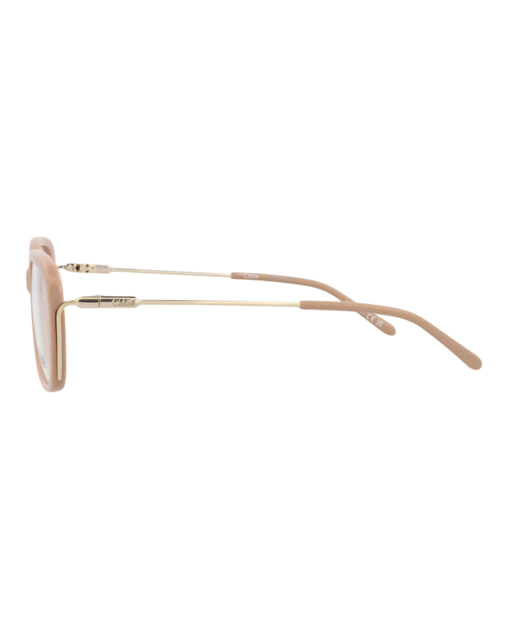Chloé Chloé Womens Square/Rectangle Nude Gold Transparent Fashion Designer Eyewear