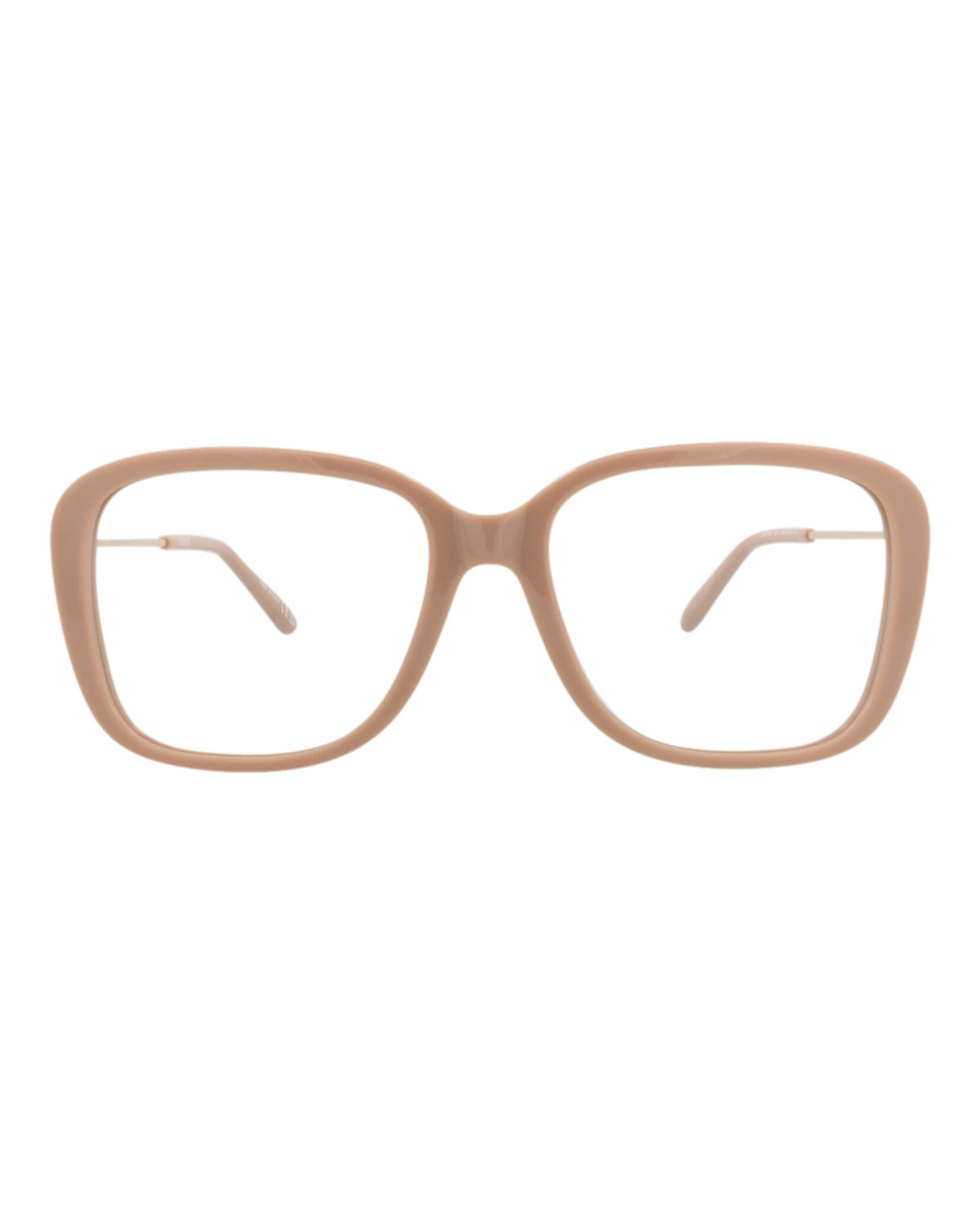 Chloé Womens Square/Rectangle Nude Gold Transparent Fashion Designer Eyewear
