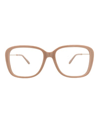 Chloé Womens Square/Rectangle Nude Gold Transparent Fashion Designer Eyewear