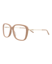 Chloé Womens Square/Rectangle Nude Gold Transparent Fashion Designer Eyewear