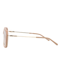 Chloé Womens Square/Rectangle Nude Gold Transparent Fashion Designer Eyewear