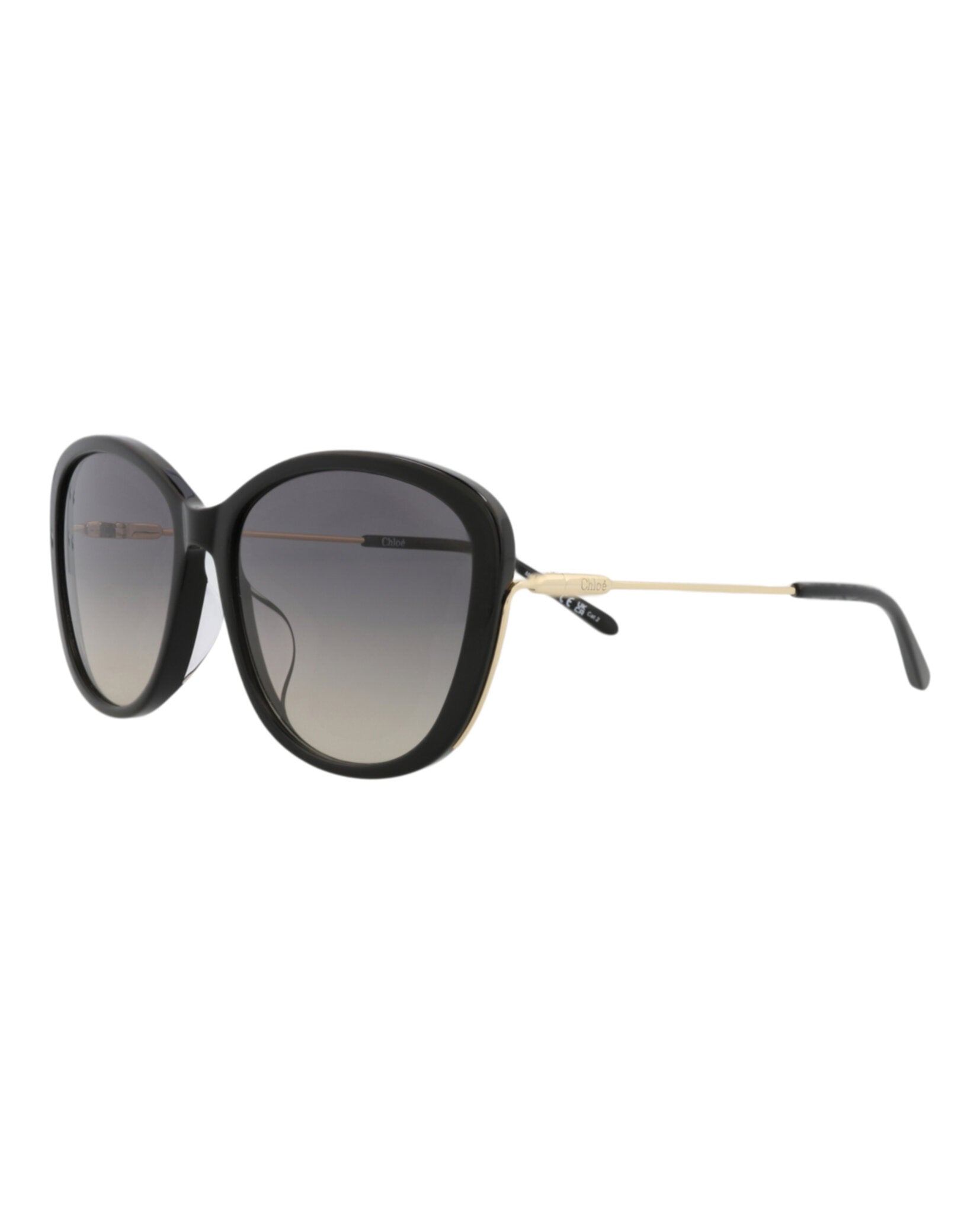 Chloé Womens Round/Oval Black Gold Grey Fashion Designer Eyewear
