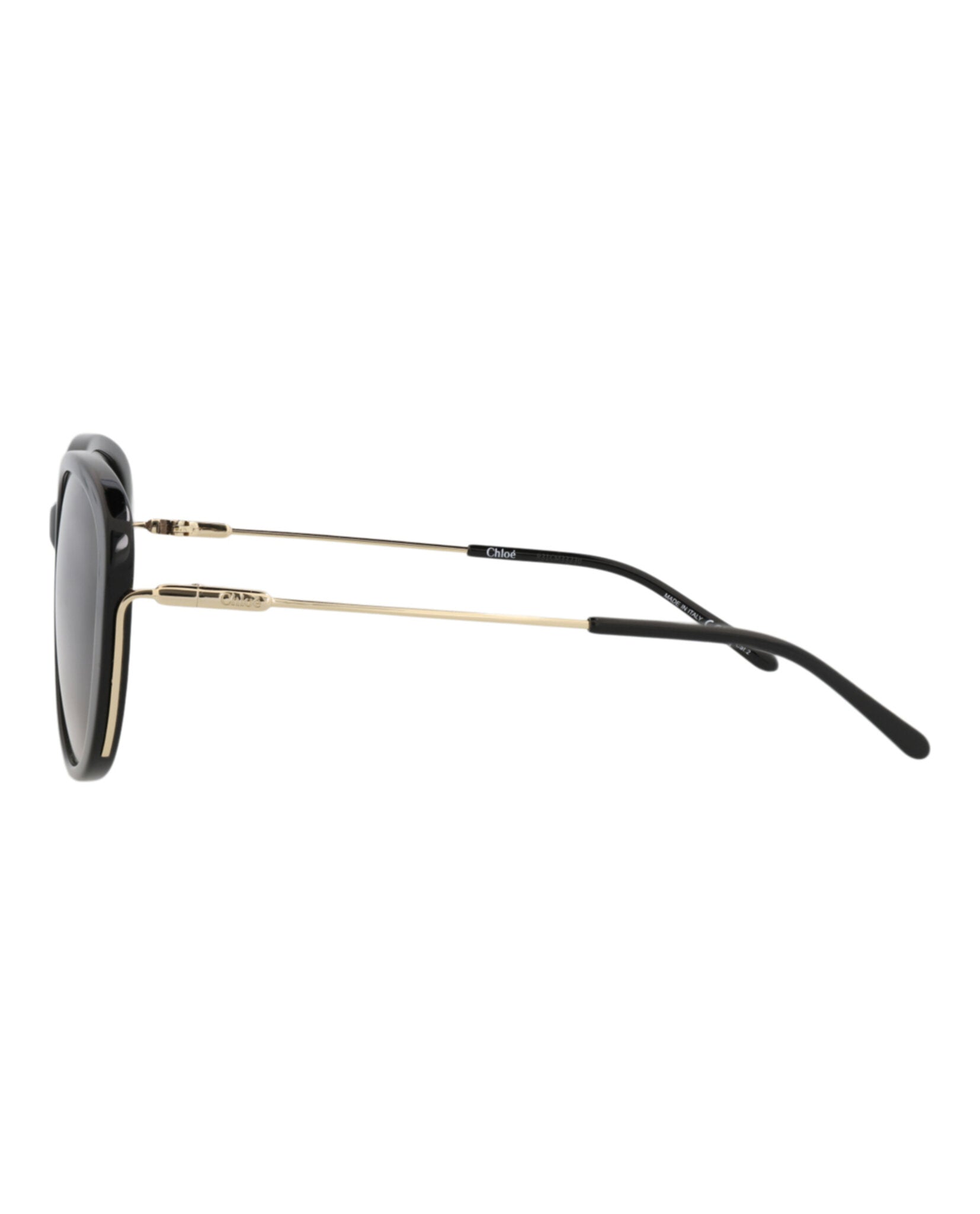 Chloé Womens Round/Oval Black Gold Grey Fashion Designer Eyewear