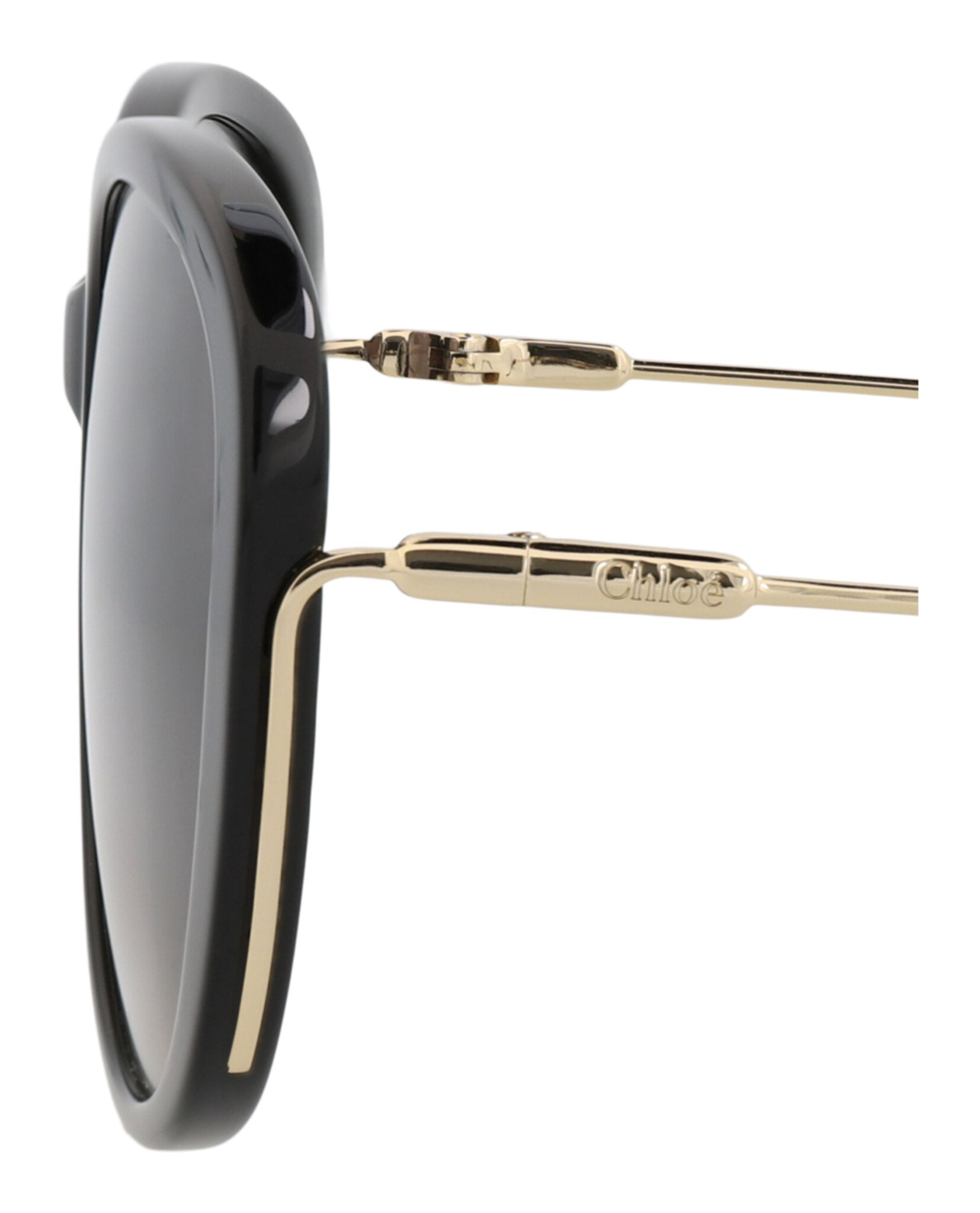 Chloé Womens Round/Oval Black Gold Grey Fashion Designer Eyewear