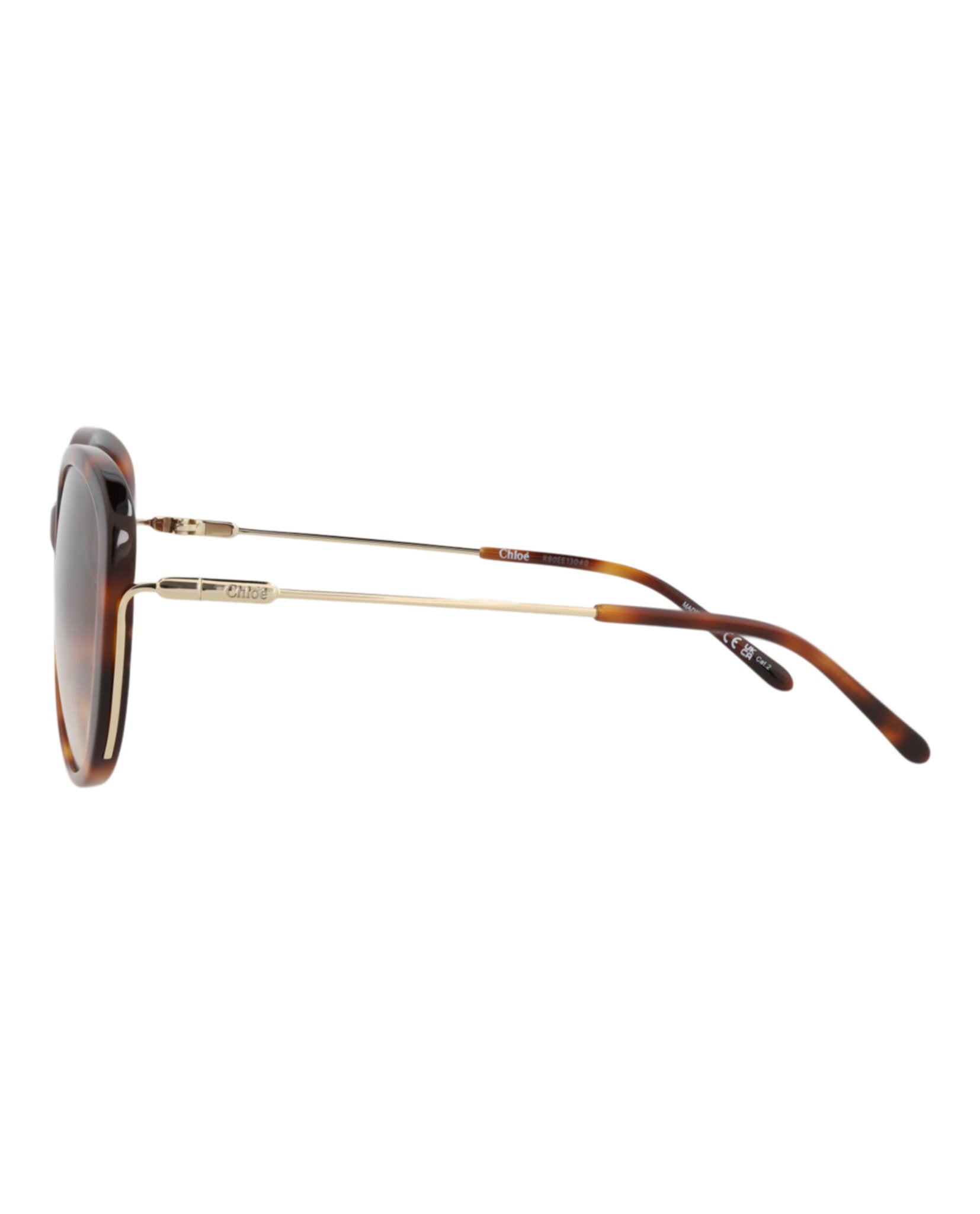 Chloé Womens Round/Oval Havana Gold Brown Fashion Designer Eyewear