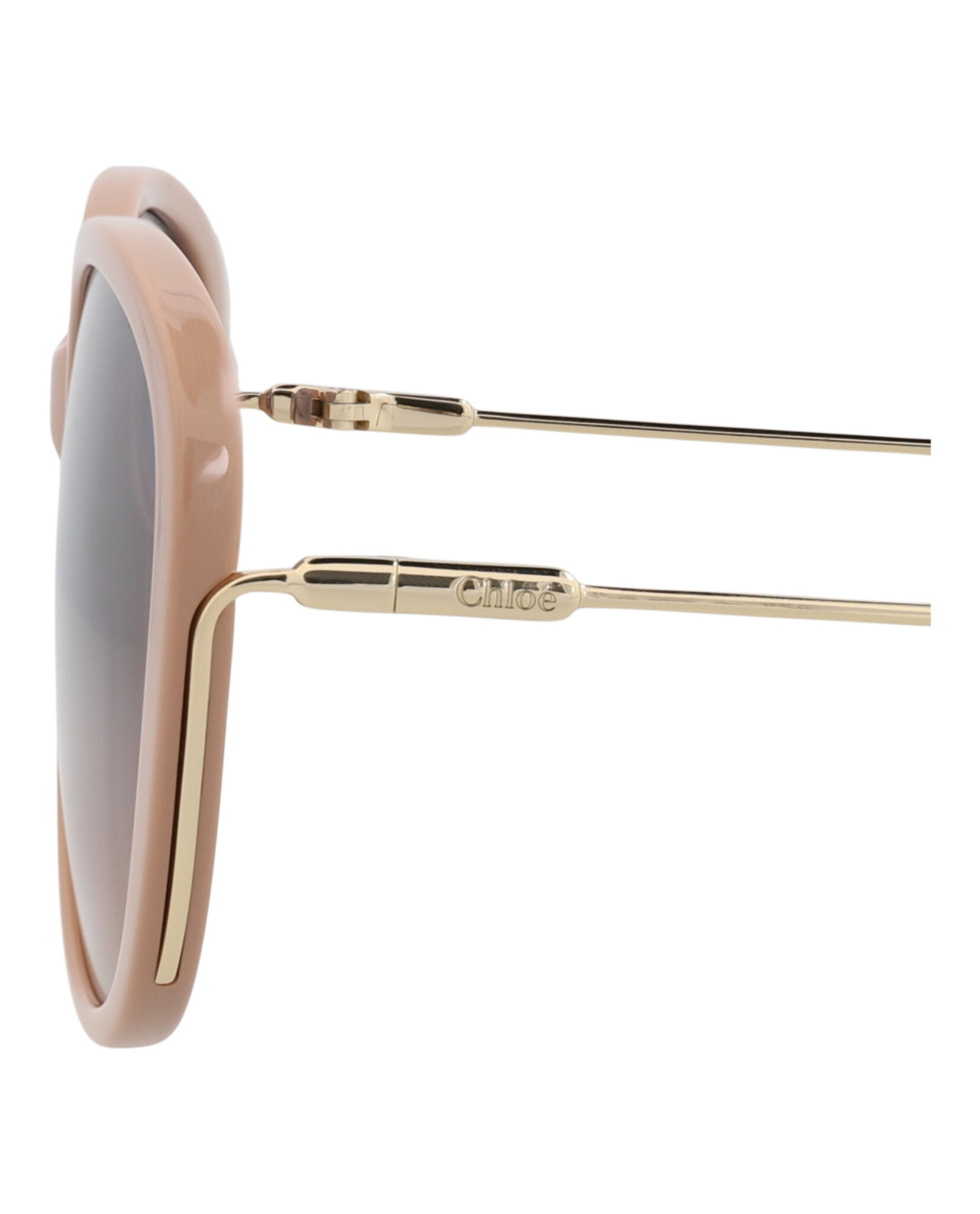 Chloé Womens Round/Oval Nude Gold Blue Fashion Designer Eyewear