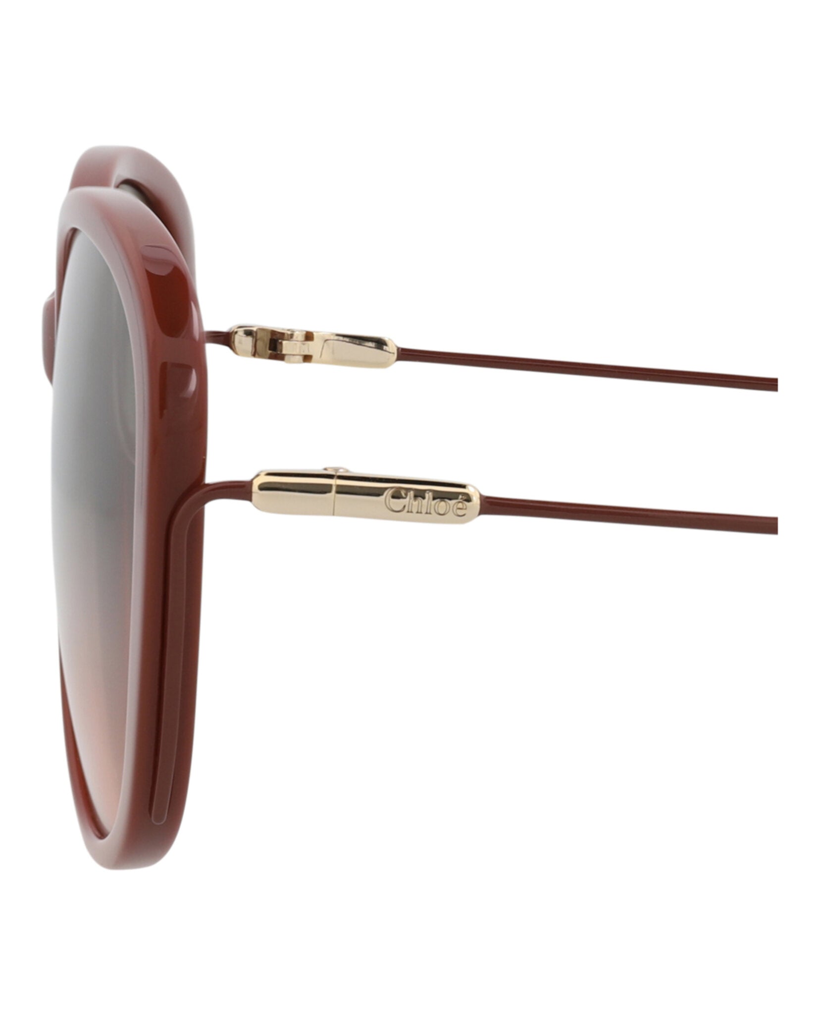 Chloé Chloé Womens Round/Oval Brown Brown Green Fashion Designer Eyewear