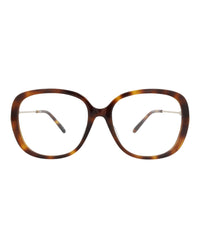 Chloé Chloé Womens Round/Oval Havana Gold Transparent Fashion Designer Eyewear