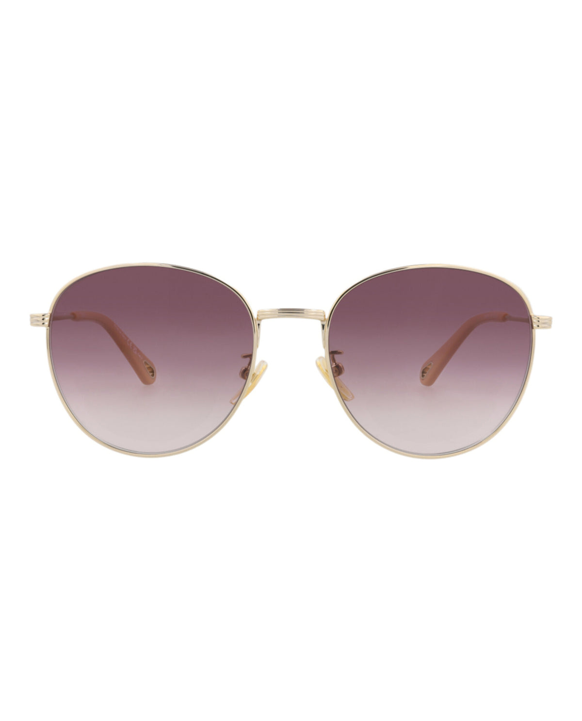 Chloé Womens Round/Oval Gold Gold Violet Fashion Designer Eyewear